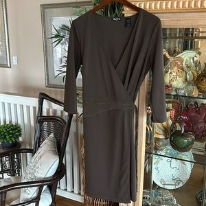 Women’s brown wrap dress, size Medium.